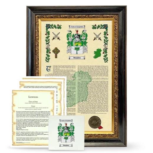 Murphey Framed Armorial, Symbolism and Large Tile - Heirloom