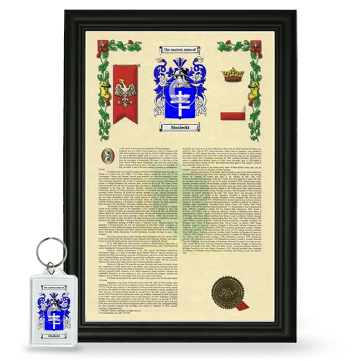 Mozlecki Framed Armorial History and Keychain - Black