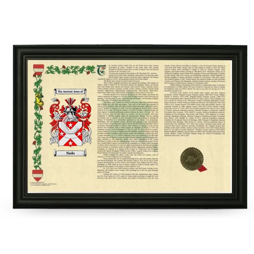 Nado Armorial Landscape Framed - Black