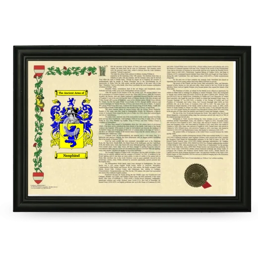 Nanphind Armorial Landscape Framed - Black