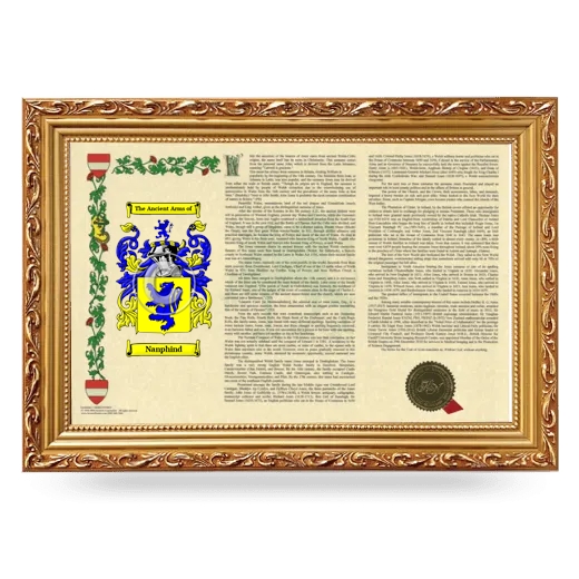 Nanphind Armorial Landscape Framed - Gold