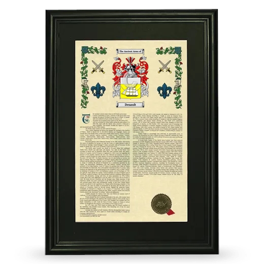 Denault Deluxe Armorial Framed - Black