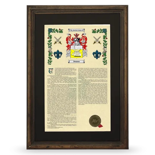 Denaux Deluxe Armorial Framed - Brown