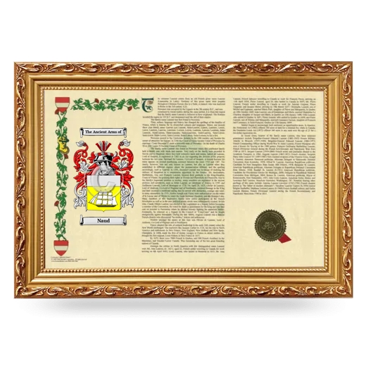 Naud Armorial Landscape Framed - Gold