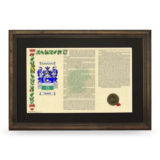 Neurath Deluxe Armorial Landscape Framed - Brown