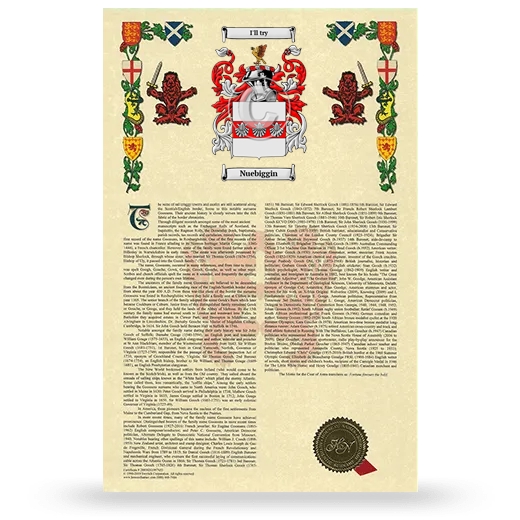 Nuebiggin Armorial History with Coat of Arms