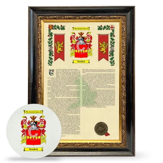 Newdech Framed Armorial History and Mouse Pad - Heirloom