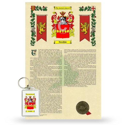 Newdyke Armorial History and Keychain Package