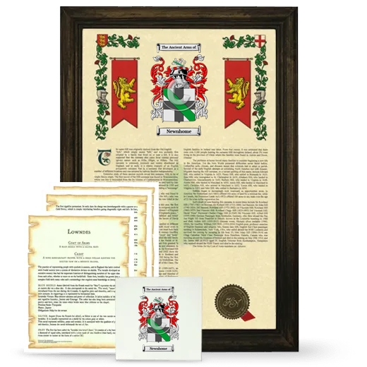 Newnhome Framed Armorial, Symbolism and Large Tile - Brown