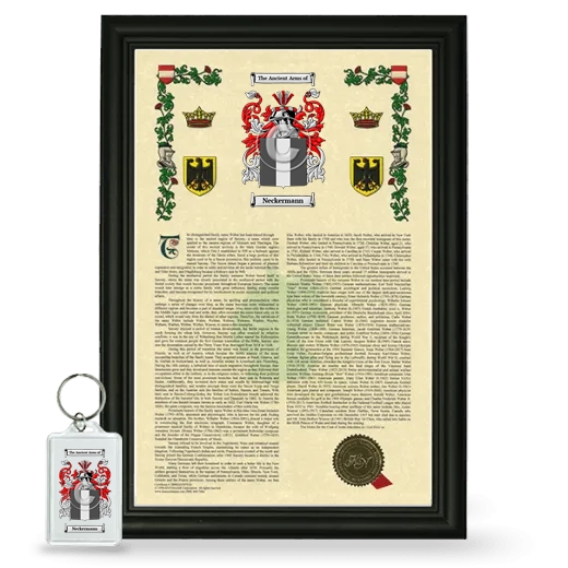 Neckermann Framed Armorial History and Keychain - Black