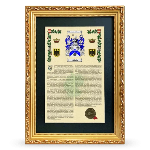 Nickells Deluxe Armorial Framed - Gold