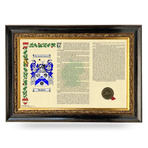 Nicolsen Armorial Landscape Framed - Heirloom