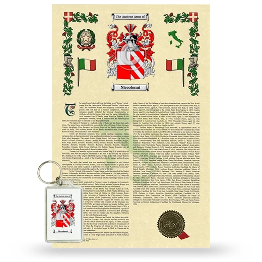 Niccolonni Armorial History and Keychain Package