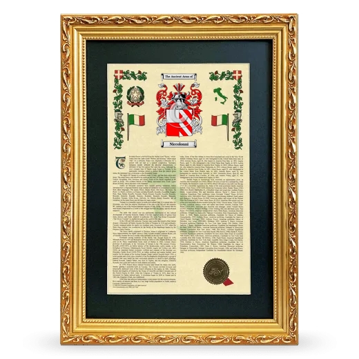 Niccolonni Deluxe Armorial Framed - Gold