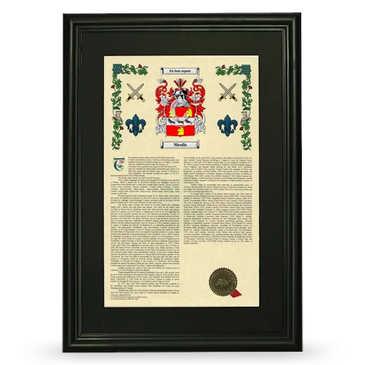 Nicolis Deluxe Armorial Framed - Black