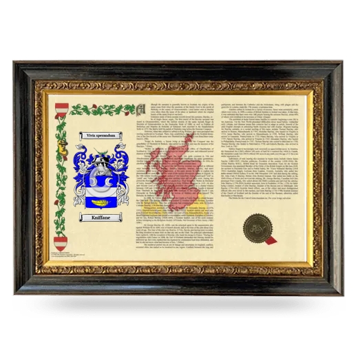 Kniffane Armorial Landscape Framed - Heirloom