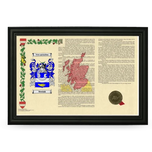 Newink Armorial Landscape Framed - Black