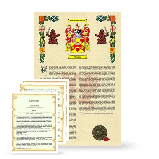 Nickson Armorial History and Symbolism package