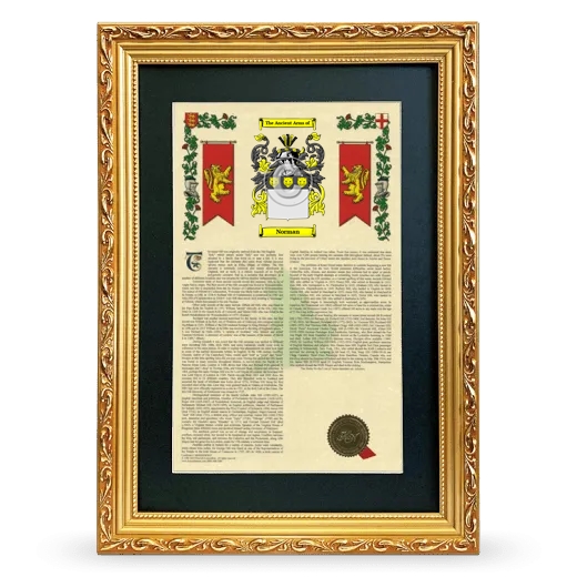 Norman Deluxe Armorial Framed - Gold