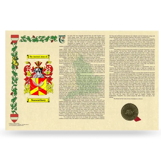 Nosworthrey Armorial History Landscape Style