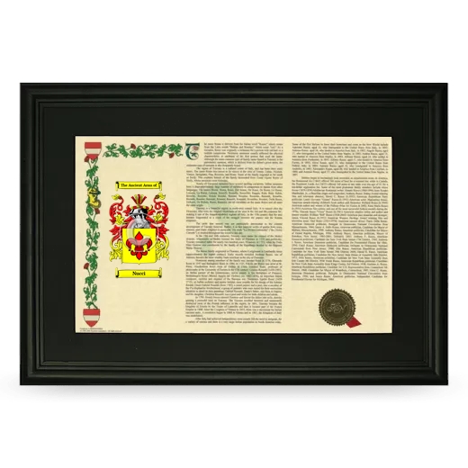 Nucci Deluxe Armorial Landscape Framed- Black