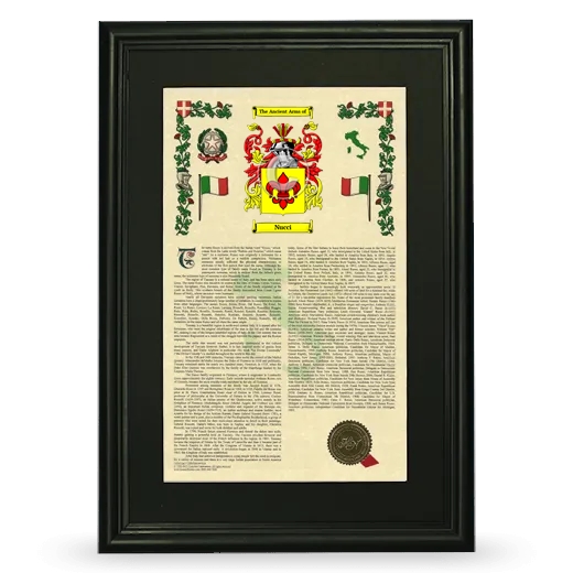 Nucci Deluxe Armorial Framed - Black