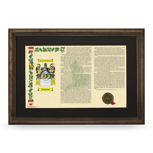 Nutbrowne Deluxe Armorial Landscape Framed - Brown