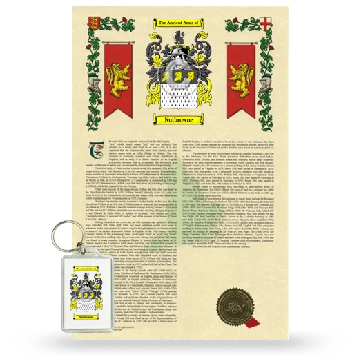Nutbrowne Armorial History and Keychain Package