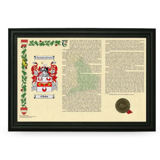 O'Keley Armorial Landscape Framed - Black