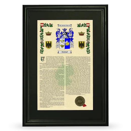 Overturf Deluxe Armorial Framed - Black