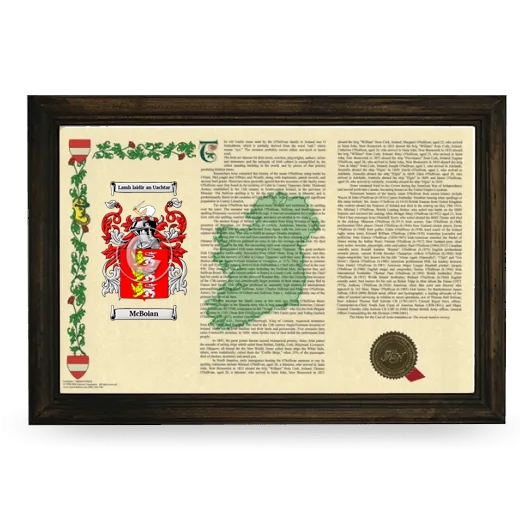 McBoian Armorial Landscape Framed - Brown