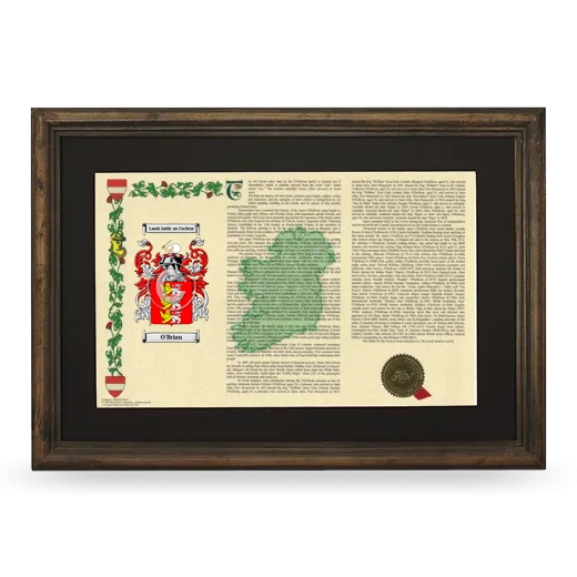 O'Brian Deluxe Armorial Landscape Framed - Brown
