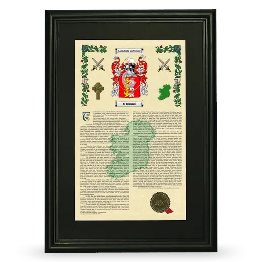 O'Briand Deluxe Armorial Framed - Black