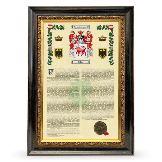 Ochse Armorial History Framed - Heirloom