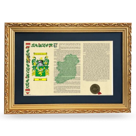 Keef Deluxe Armorial Landscape Framed - Gold