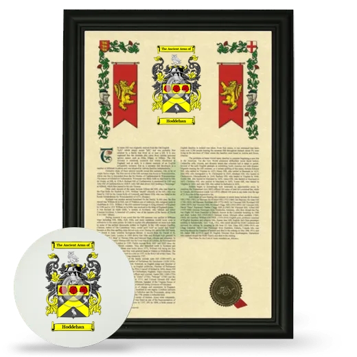 Hoddehan Framed Armorial History and Mouse Pad - Black