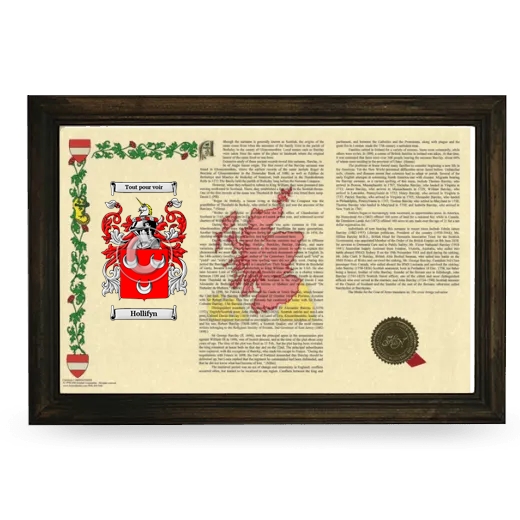 Hollifyn Armorial Landscape Framed - Brown