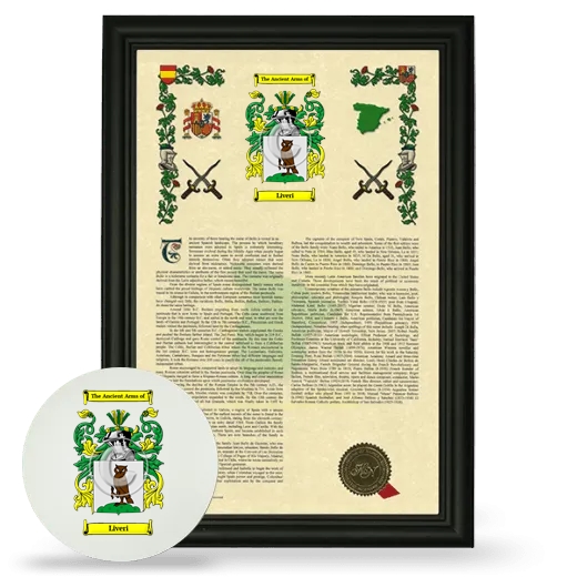 Liveri Framed Armorial History and Mouse Pad - Black