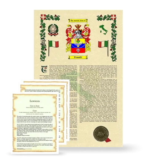 D'onofri Armorial History and Symbolism package