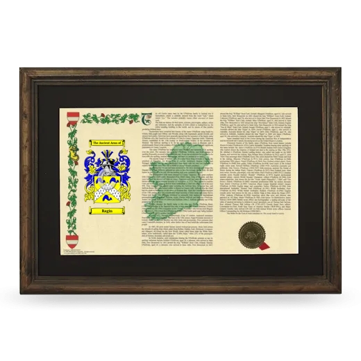 Ragin Deluxe Armorial Landscape Framed - Brown