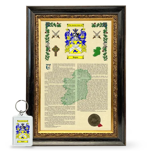 Regen Framed Armorial History and Keychain - Heirloom