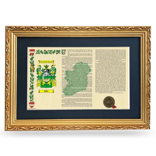 Rilley Deluxe Armorial Landscape Framed - Gold