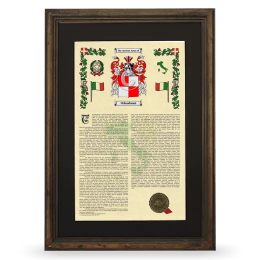 Orlandonni Deluxe Armorial Framed - Brown