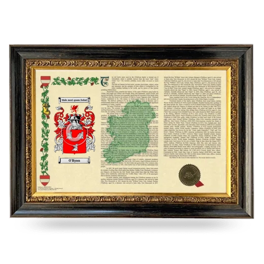 O'Ryan Armorial Landscape Framed - Heirloom