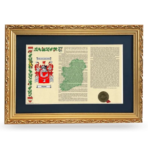 Oryant Deluxe Armorial Landscape Framed - Gold