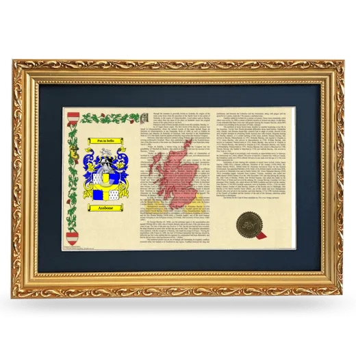 Assbone Deluxe Armorial Landscape Framed - Gold