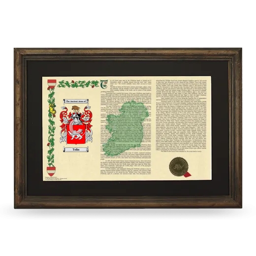 Tolin Deluxe Armorial Landscape Framed - Brown