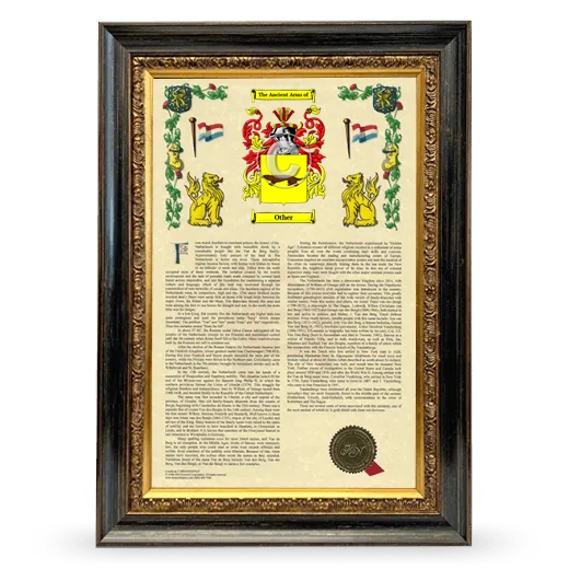 Other Armorial History Framed - Heirloom