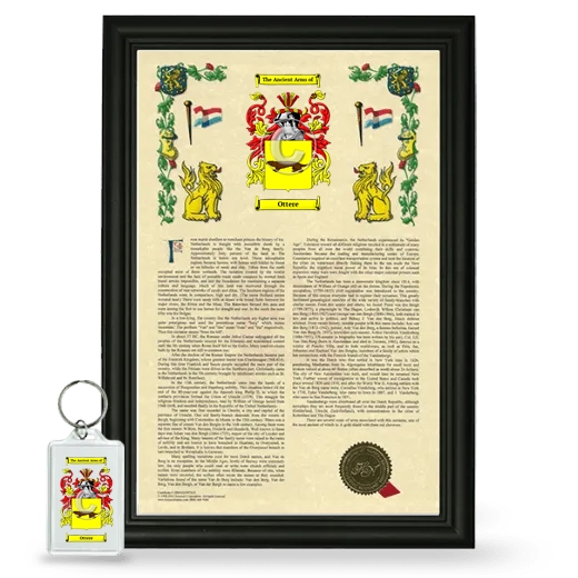 Ottere Framed Armorial History and Keychain - Black