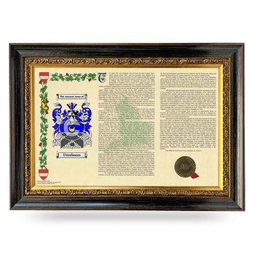 Utterbourn Armorial Landscape Framed - Heirloom